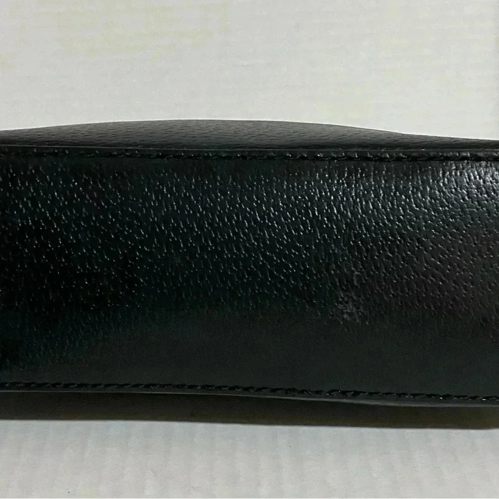 Kate spade beige black saffiano leather crossbody handbag